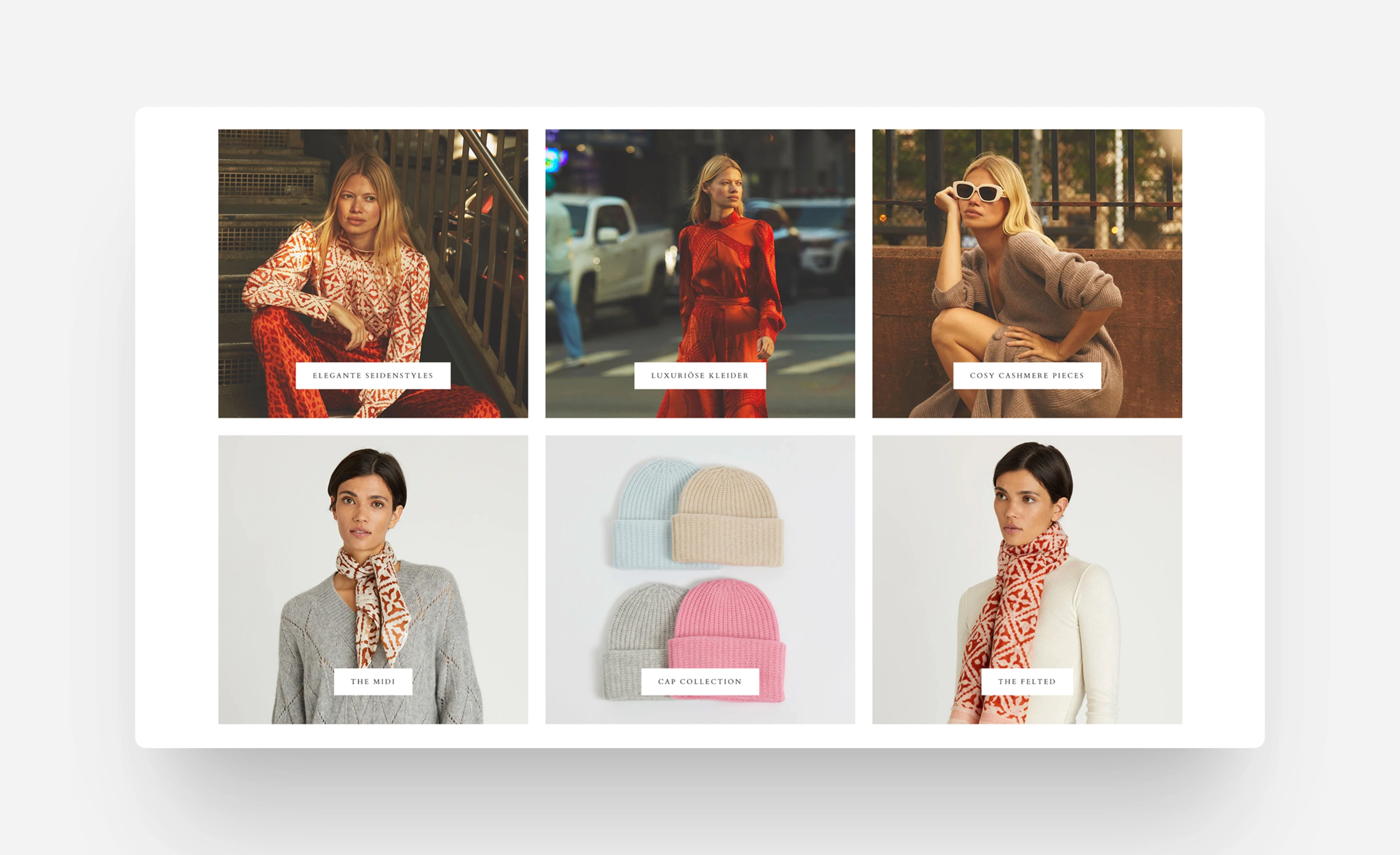 Kollektionsübersicht im Shopify-Onlineshop Friendly Hunting München